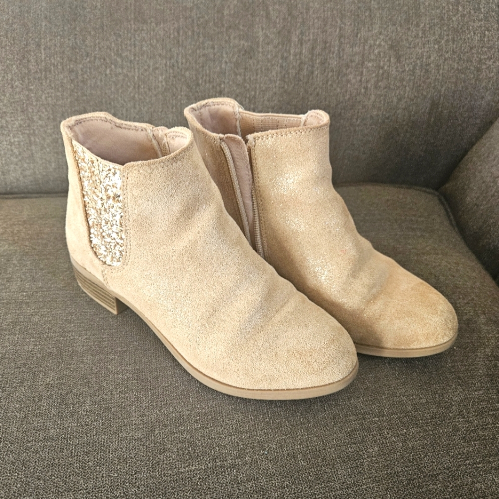 Girl's Tan Ankle Boots